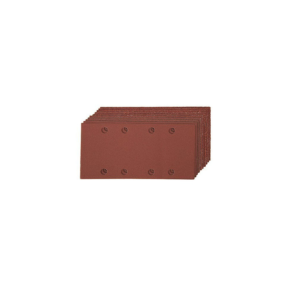 Silverline Hook & Loop 1/3 Sheets Punched 10pce 2 x 60, 3 x 80, 120, 2 x 240g - -  sheets x hook loop 13 punched silverline 10pce 2 120 892499 60 80