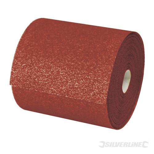 Silverline 115mm x 10m Aluminium Oxide Hand Sanding Paper Sheet Roll (60 Grit)