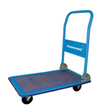 Silverline Folding Platform Truck 150kg (675213) - 465x725mm, Fold-Down Handle, 4-Wheel Trolley