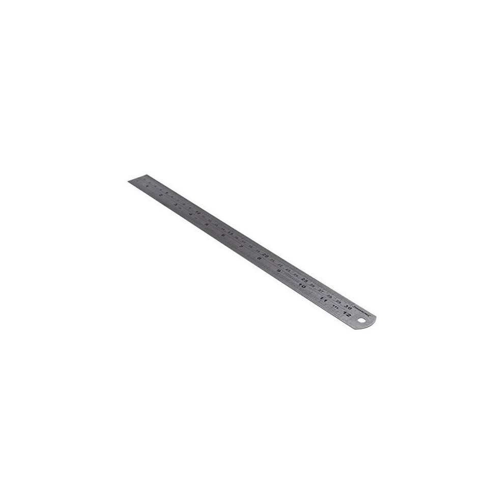 Silverline Steel Rule 300mm - Mt66 Ruler Stainless Metric Imperial -  steel rule 300mm silverline mt66 ruler stainless metric imperial