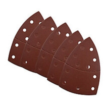 102 x 62mm Silverline 25 Pack 180 Grit Hook & Loop Multi-sander Sheets -