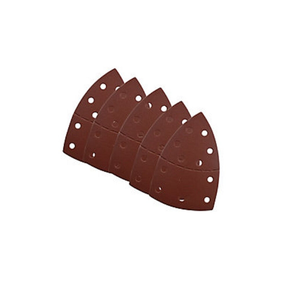 102 x 62mm Silverline 25 Pack 180 Grit Hook & Loop Multi-sander Sheets -