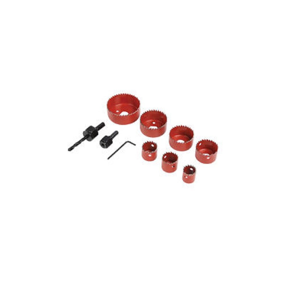 Silverline Holesaw Set 11pcs 19-64mm. - 11pce 19 64mm 995740 Cutter Drill Bit -  set holesaw silverline 11pce 19 64mm 995740 cutter drill bit wood