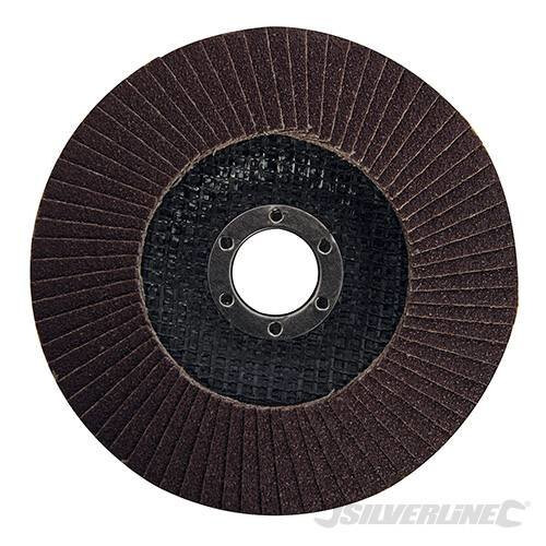 Silverline Silverline 125mm Aluminium Oxide Grinding Sanding Flap Disc (80 Grit)