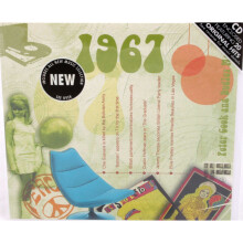 52nd Anniversary or Birthday gift ~ Hit Music CD from 1967 & Greeting Card