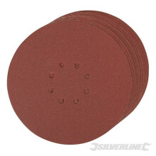 Silverline Hook & Loop Discs Punched 225mm 10pk 225mm 120 Grit - Sanding 273151 - discs punched hook loop 225mm grit silverline 120 10pk sanding