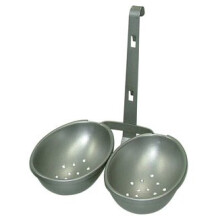 Non-stick Double Egg Poacher - Eddingtons Nonstick Stainless Steel Coating -  eddingtons double egg poacher nonstick stainless steel coating silver