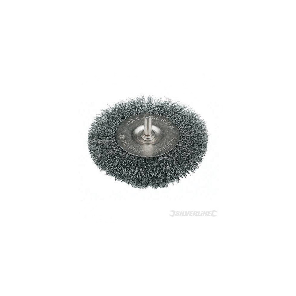 Silverline Power Drill 75mm Steel Wire Wheel Brush
