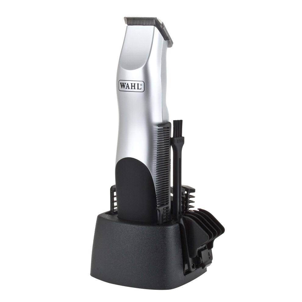 Wahl Groomsman Cordless Trimmer -  wahl groomsman trimmer battery 99062017 beard hair moustache set silver cordless