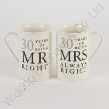 30th Pearl Wedding Anniversary Mugs Gift Set WG822