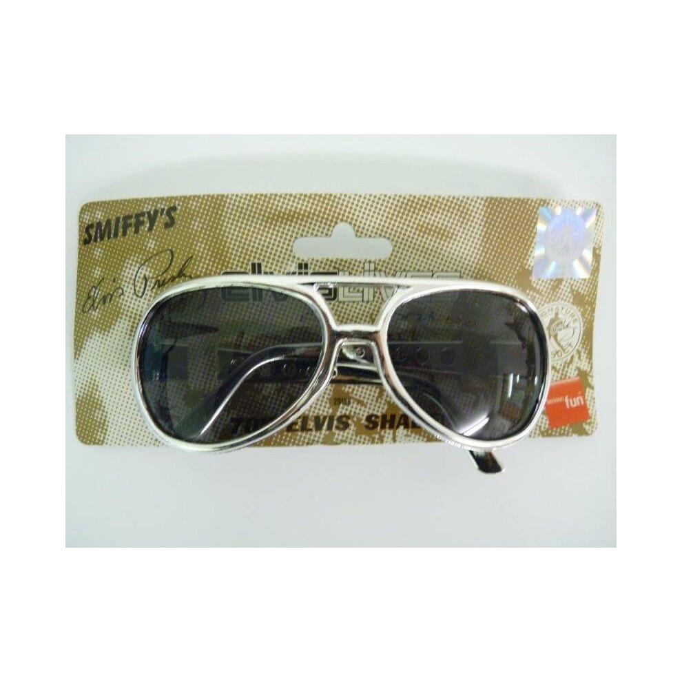 Adults Elvis Silver Shades - Fancy Dress Glasses Smiffys Accessory Frame -  elvis shades fancy dress silver glasses smiffys accessory frame