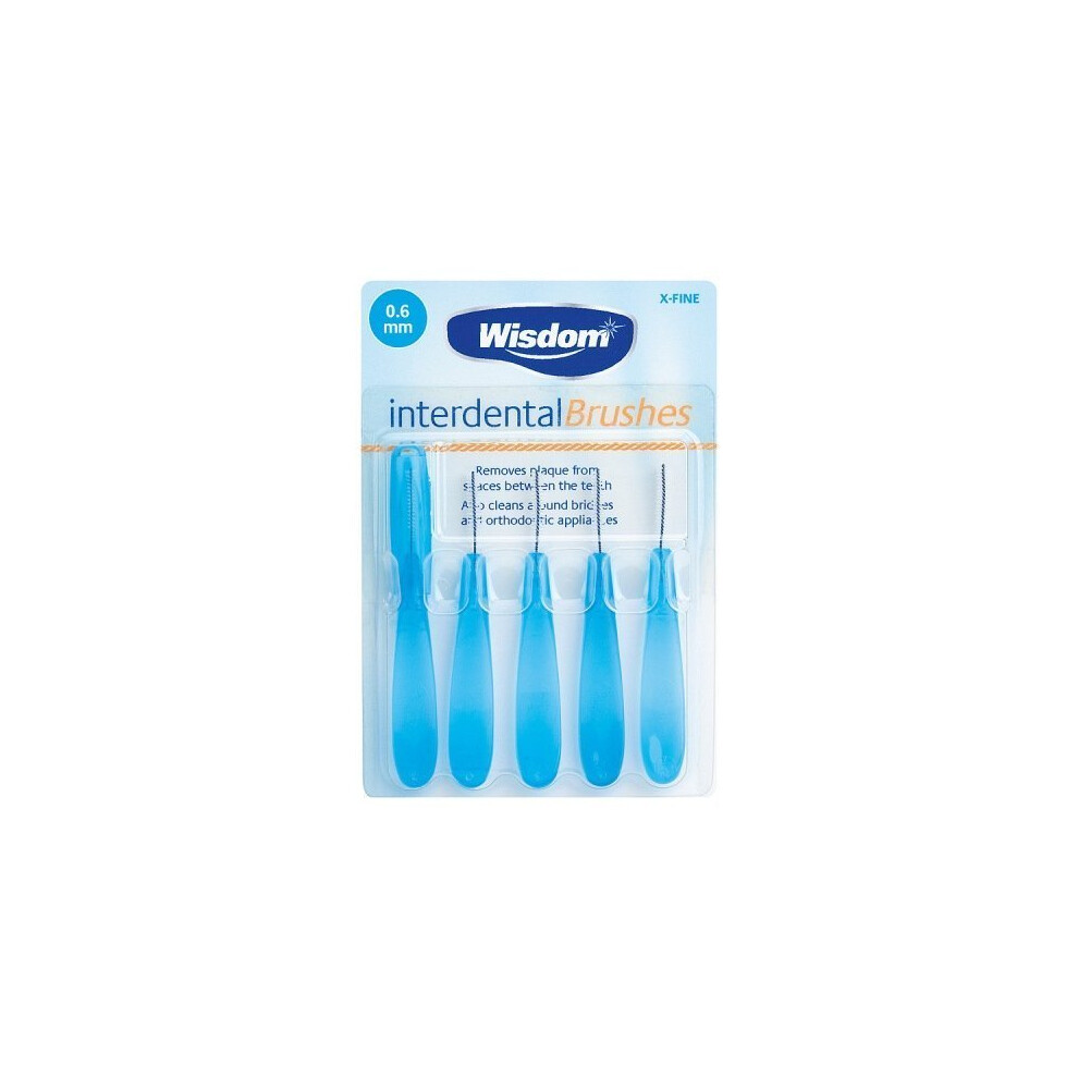 Blue Wisdom Interdental Brushes 0.60Mm - 06Mm 5 Xfine Tooth - Brushes Wisdom Interdental 06Mm 5 Xfine Toothbrushes