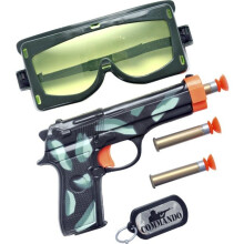 Smiffy's Military Set With Gun Bullets Goggles And Dog Tag - Fancy Dress - military fancy dress costume set army gun goggles solider party accessory
