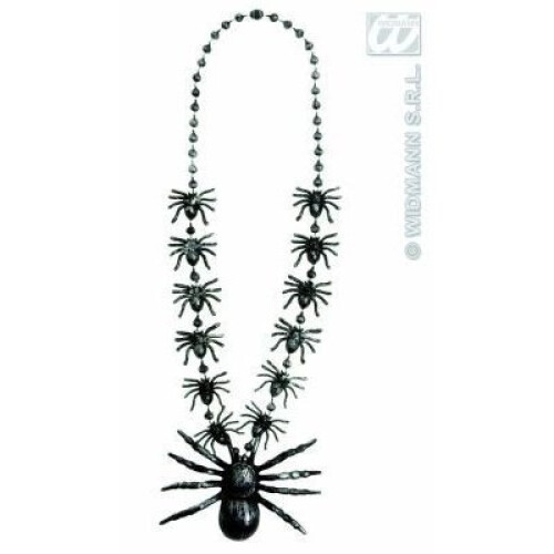Adult Halloween Silver Spider Necklace