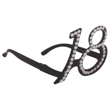 Party Glasses Birthday 18th Black - birthday 18th glasses black party