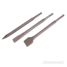 Silverline SDS Plus Hex Chisel Set 3pce 250mm ? 20, 40mm & Point - 515779 20 -  chisel sds hex plus set silverline 3pce 515779 point 40mm 20 17mm