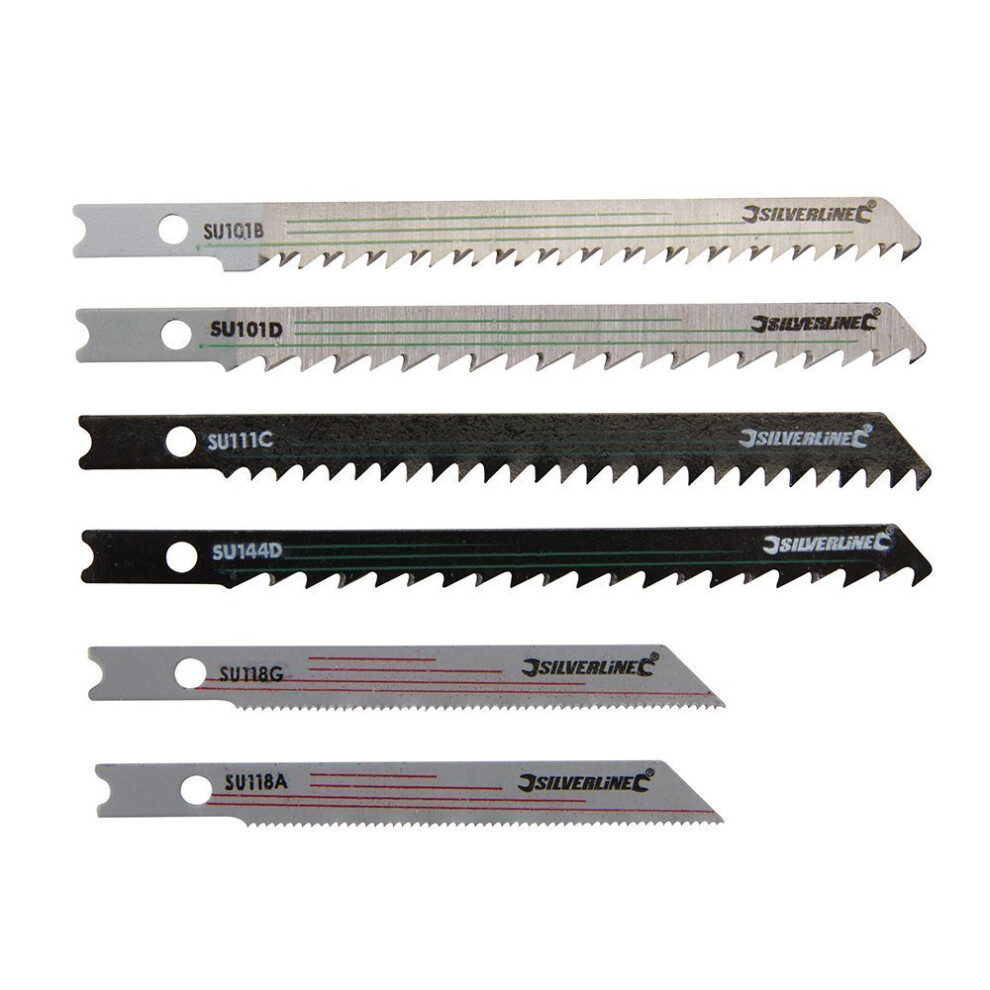 Silverline Universal Fitting 75mm / 50mm Metal & Wood Jigsaw Blades Pack x30
