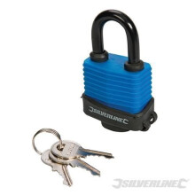 49mm Long Shackle Weather Resistant Padlock - Weather Silverline 48mm 218458 - padlock long shackle weatherresistant silverline 48mm 218458 49mm
