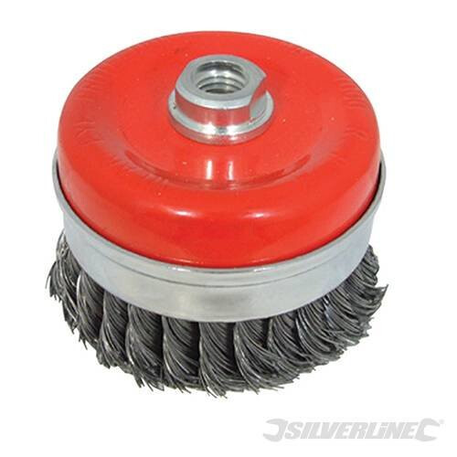 Silverline Silverline Angle Grinder 100mm Twist Knot Steel Wire Cup Brush