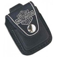 Black Leather Harley Davidson Zippo Lighter Pouch - Hd New Motorcycle - lighter pouch black hd harley davidson leather new motorcycle
