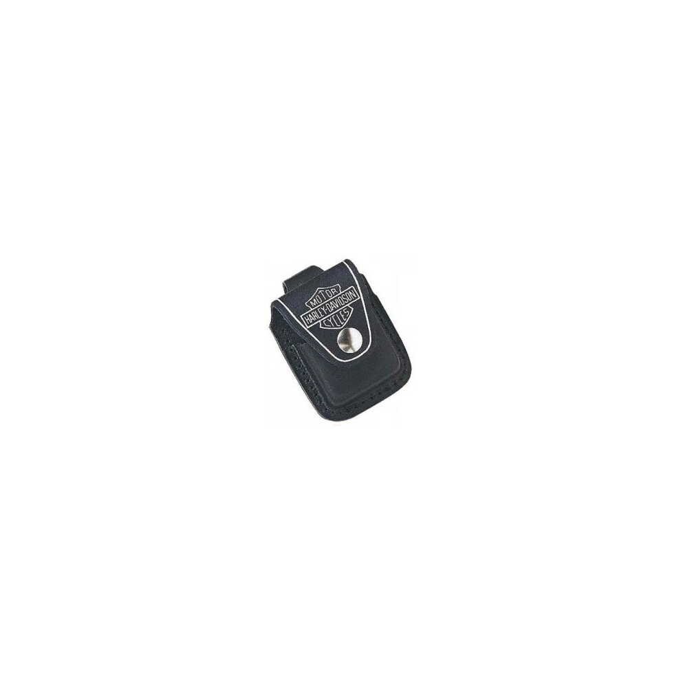 Black Leather Harley Davidson Zippo Lighter Pouch - Hd New Motorcycle -  lighter pouch black hd harley davidson leather new motorcycle