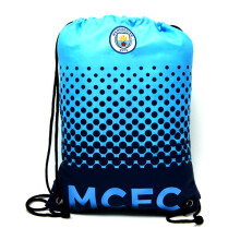 Manchester City FC Official Merchandise Gym Bag - Drawstring Bag for School & Training, 45x34cm, 100% Polyester - Code 13835