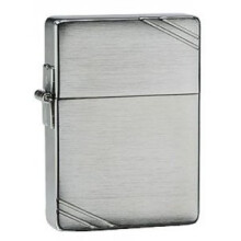 Brushed Chrome 1935 Replica With Slashes Zippo Lighter - Windproof New - 1935 brushed chrome lighter replica windproof slashes new cigarette brand