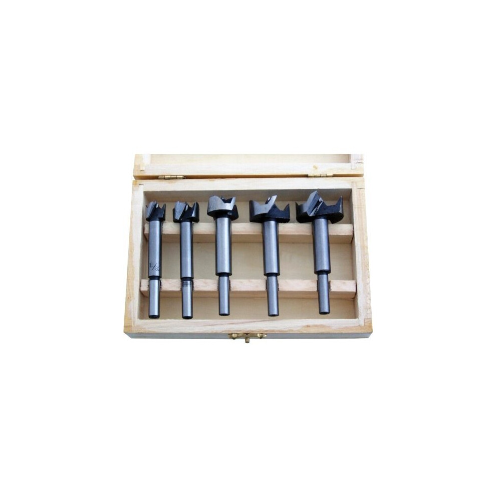 5pc Forstner Bit Set - Drill 35mm Kitchen Cupboard Door 20mm 25mm 30mm Wood -  forstner set 5pc bit drill 35mm kitchen cupboard door 20mm 25mm 30mm