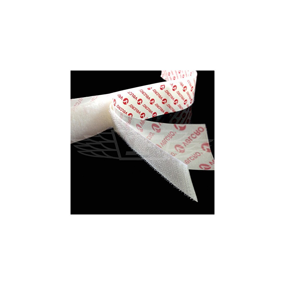 1m White Stick On Tape - Velcro Brand 20mmx Diy Office Decorating Accessory - Velcro Brand Stick On Tape 20mmx 1m White Diy Office Decorating