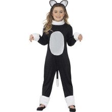 Smiffy's Children's Cool Cat Girl Costume, Jumpsuit, Tail & Headpiece, Colour: -