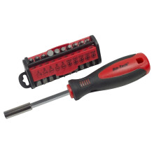 31 Piece Screwdriver And Bit Set - screwdriver set magnetic bit hex torx phillips new handle 31pc pz amtech l3275 31piece bits pozy slotted holder