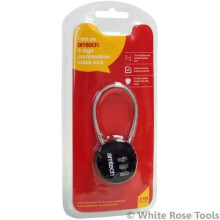 3 Digit Combination Cable Lock - lock digit combination cable 3 security travel gym valuables laptop luggage new