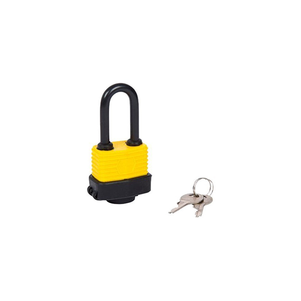 Fort Knox 40mm Long Shackle Weather Resistant Padlock - Waterproof Heavy Duty -  long shackle waterproof heavy duty steel padlock 40mm exterior gate