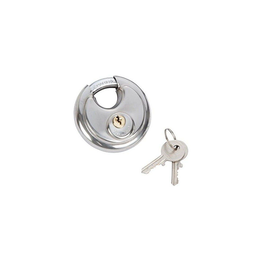 Fort Knox 70Mm Discus Lock Stainless Steel - Disc Pad Lifetime Guarantee Water - 70Mm Disc Padlock Lifetime Guarantee Water Resistant Stainless 5028734770261