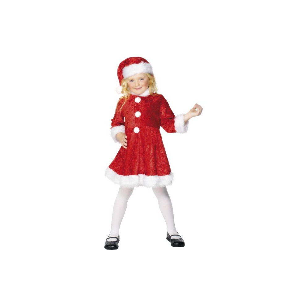 Smiffy's Children's Mini Miss Santa Costume, Dress & Hat, Santa, Ages 10-12, -  dress miss santa fancy costume christmas mini girls kids xmas child