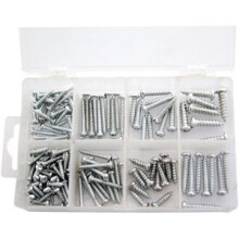 149pc Screw Kit - 149pc assorted wood assortment case screw metal screws phillips round head set