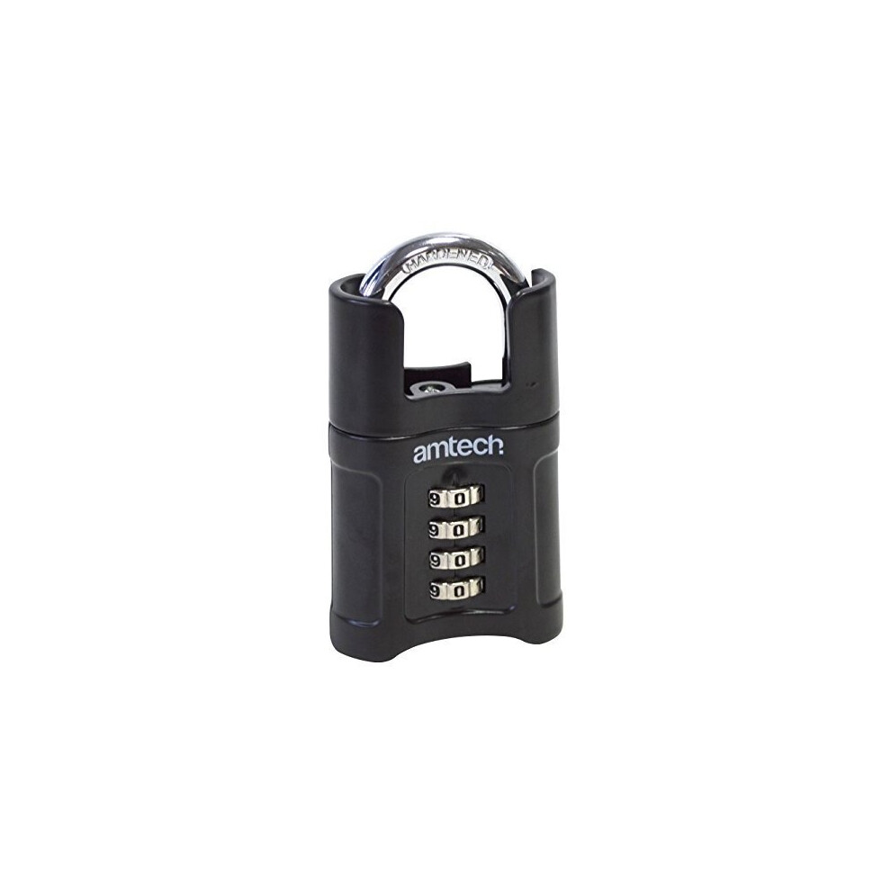 50Mm 4 Digit Combination Padlock - Padlock Amtech Security T1147 Hardened Steel - 50Mm Combination Padlock 4 Digit Amtech Security T1147 Hardened 5032759044801