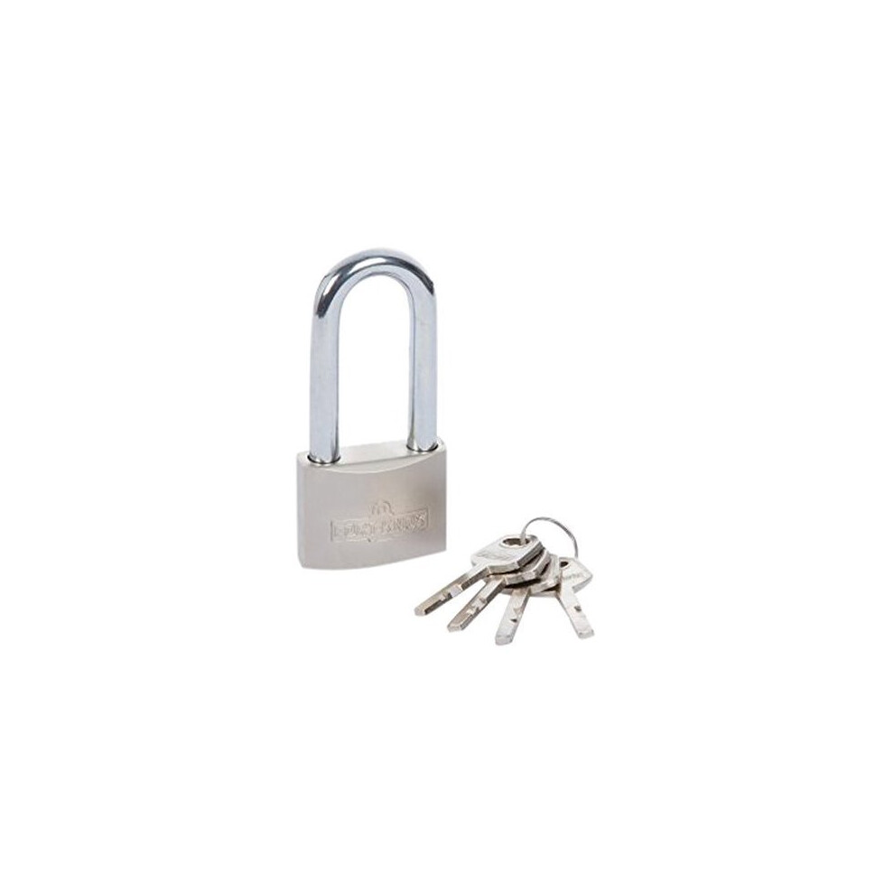 Fort Knox 50Mm Long Shackle Satin Finish Padlock - Lifetime Guarantee - 50Mm Long Shackle Padlock Lifetime Guarantee 5028734770049