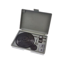 Blue Spot 20509 Pro Holesaw To 127mm Carbon Steel (16 Pieces) - Multi Set 19 16 - holesaw multi set 19127mm 16 bluespot tools 20509 piece 16pc
