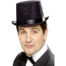 Smiffy's Tales Of Old England Indestructible Topper Hat - Black - hat fancy dress top indestructible topper tales old england