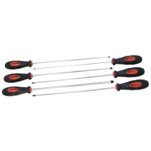 6pc Long Reach Screwdriver Set - 6 Grip Magnetic Heavy Duty Tips Easy Tool -  long screwdriver reach set 6 grip magnetic 6pc heavy duty tips easy