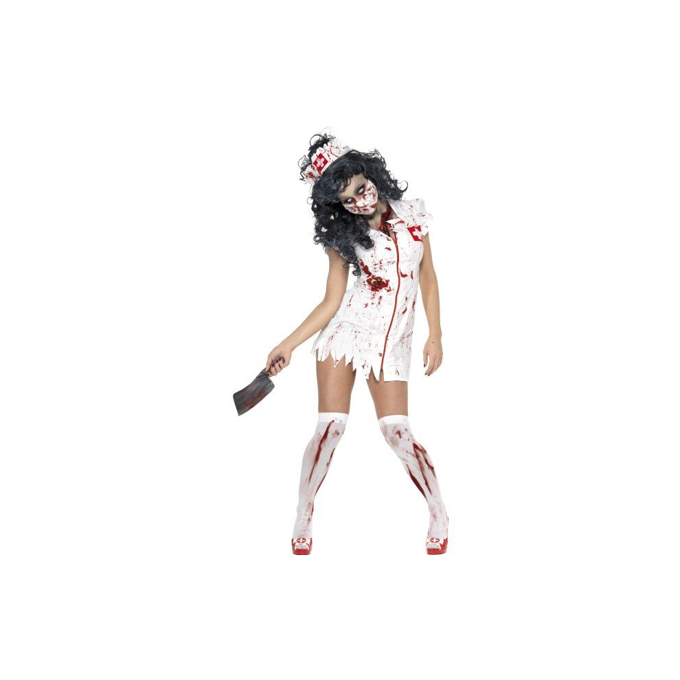 XS Women's White Zombie Nurse Costume -  zombie nurse costume dress halloween fancy ladies womens adult outfit smiffys horror