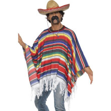 Smiffy's Men's Poncho, Western, Serious Fun, One Size, 21860 - poncho mens dress costume mexican smiffys fancy size one wild west