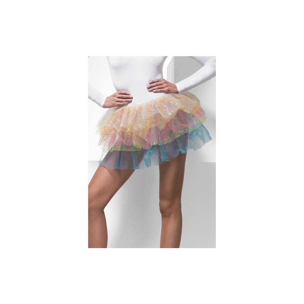 Smiffy's Sparkle Rainbow Tutu With Sequins -  tutu rainbow sparkle fancy dress skirt