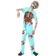 Smiffy's Kinder Zombie Chirurg Kostüm, Hose, bedrucktes Oberteil, Maske & - zombie chirurg kostüm kostüm halloween jungs arzt kinder smiffys