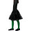 Kids Wicked Witch Striped Tights (Black & Green) 2