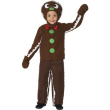 Smiffy's Children's Little Gingerbread Man Costume, Top, Trousers & Headpiece, -