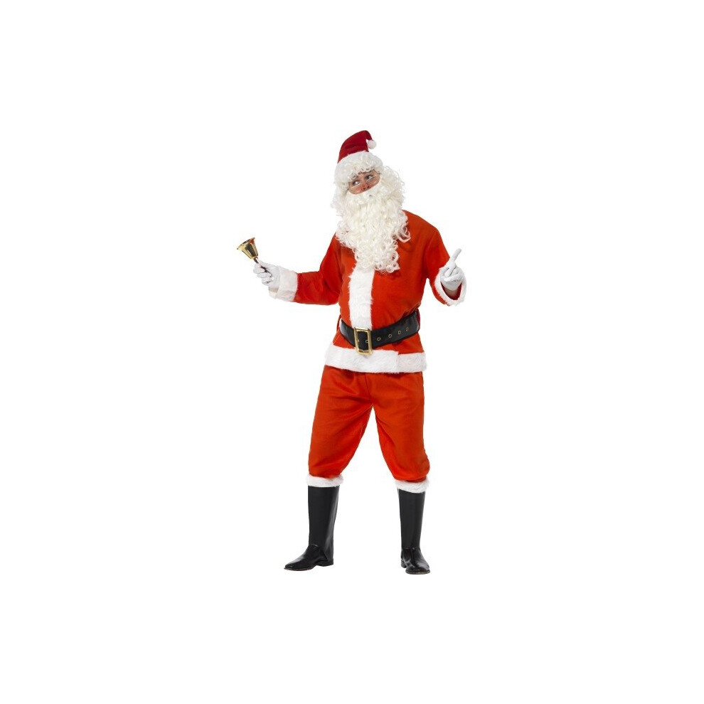 Smiffy's Adult's Santa Claus Costume - Costume Santa Christmas Deluxe Fancy Dress Mens Father Outfit Xmas Adult Claus Suit Not,Specified