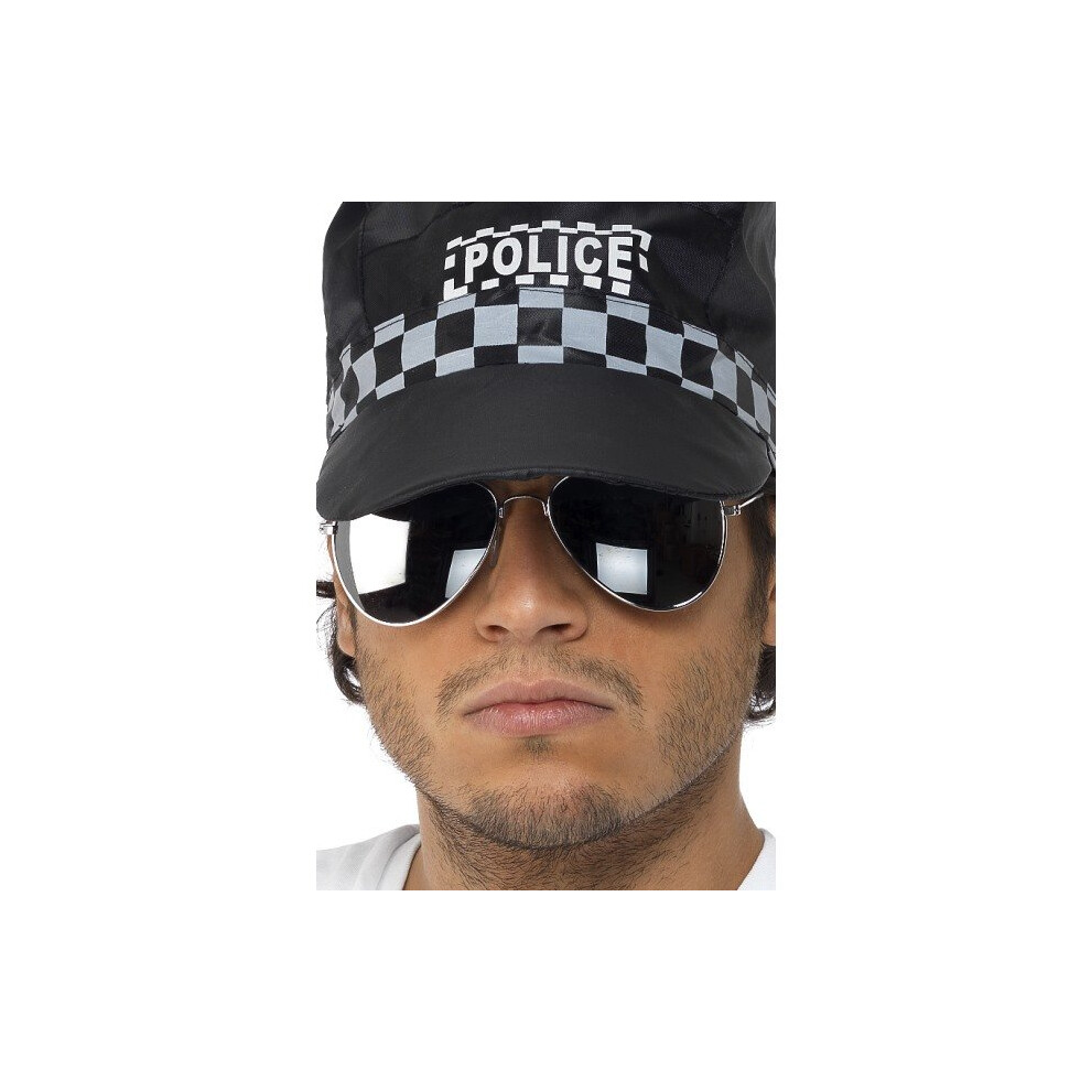 Smiffy's Aviator Specs - Fancy Dress Glasses Mirror Mens Accessory - Aviator Fancy Dress Glasses Mirror Specs Mens Accessory Costume Silver