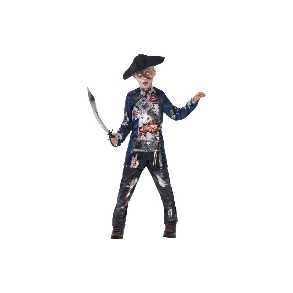 Smiffy's Children's Jolly Rotten Pirate Boy, Top, Trousers And Hat, Serious